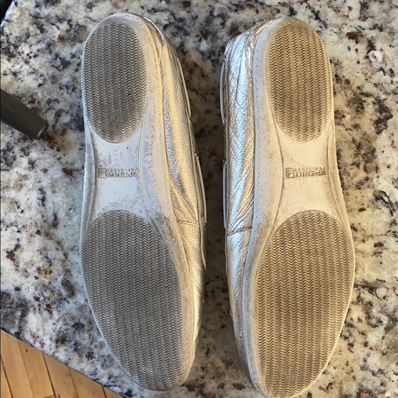 Silver Sperry top siders - Picture 3 of 6